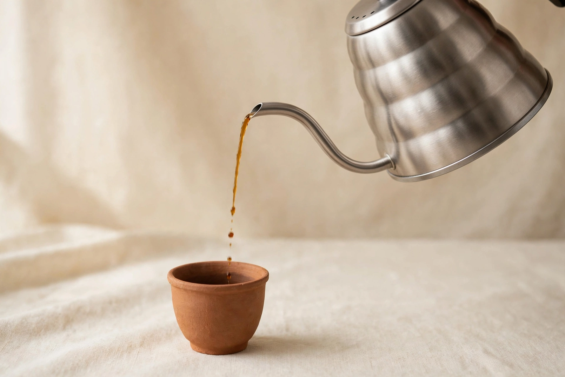 The Slow Pour, from the steel kettle