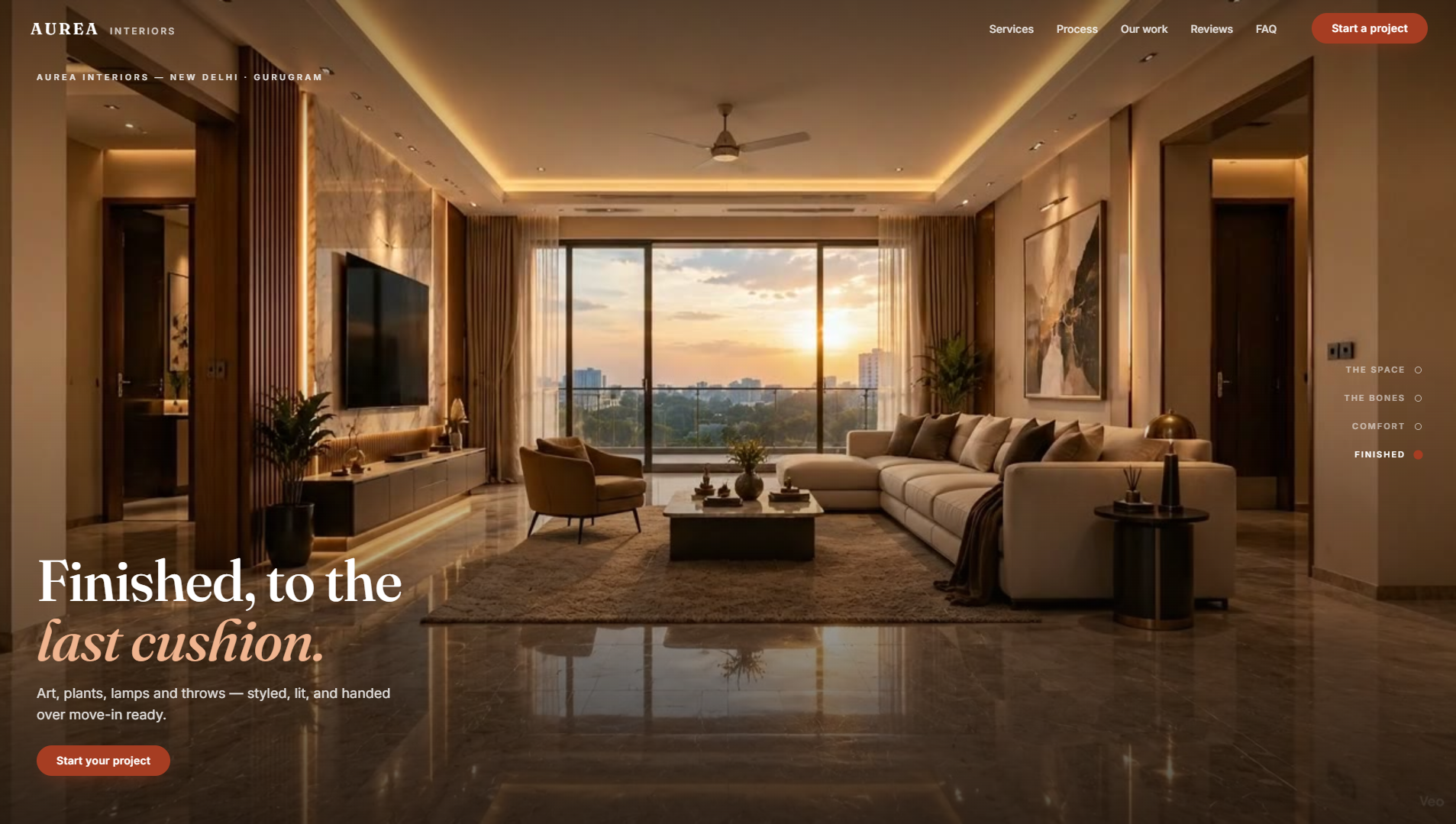 AUREA — Interiors Website screenshot 1