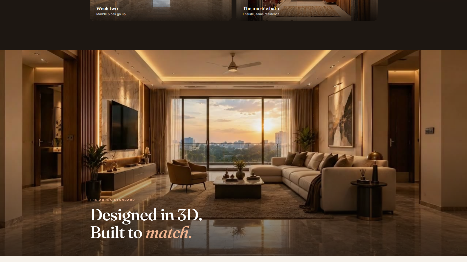 AUREA — Interiors Website screenshot 3