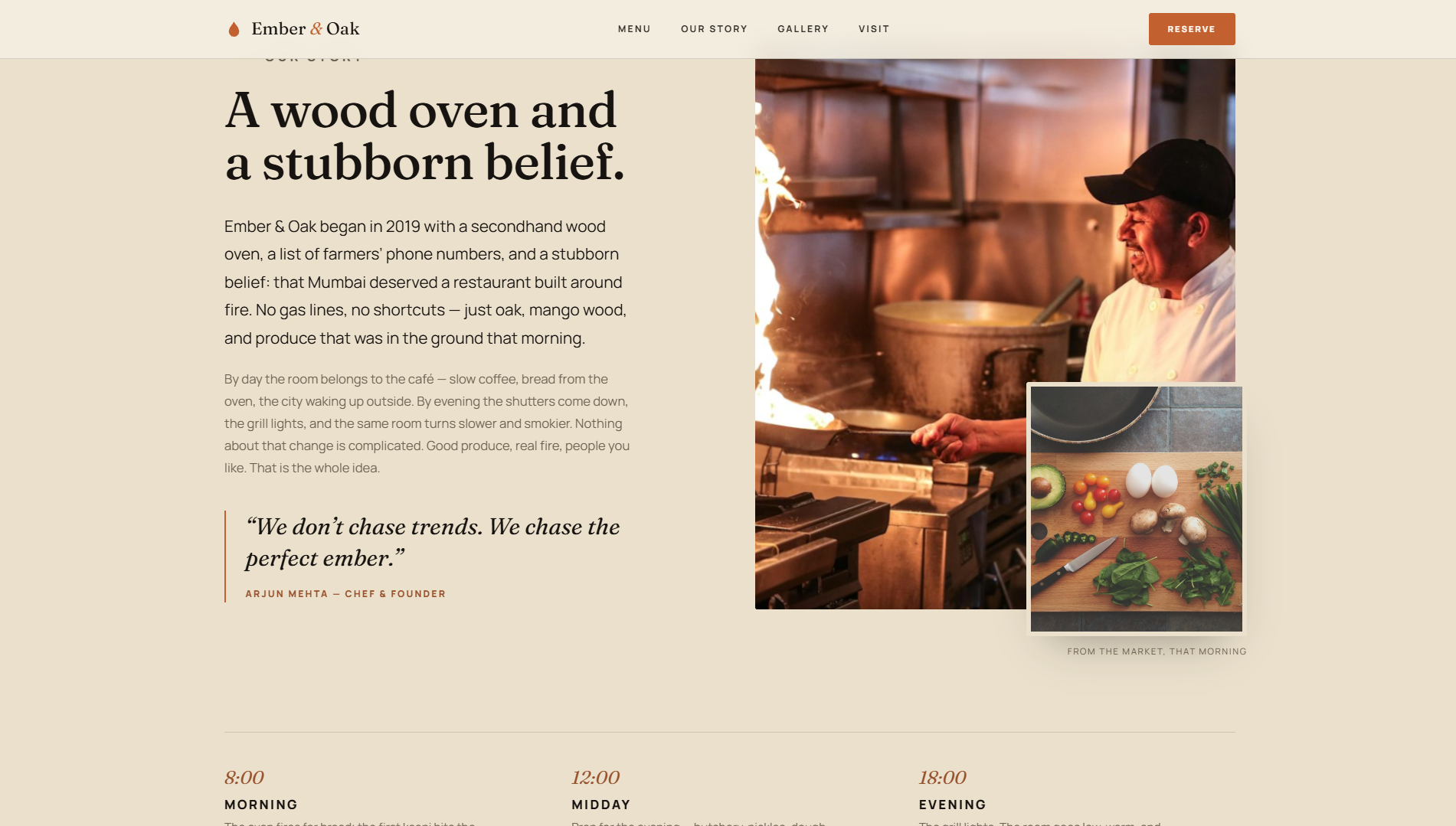 Ember & Oak — Restaurant Website screenshot 4