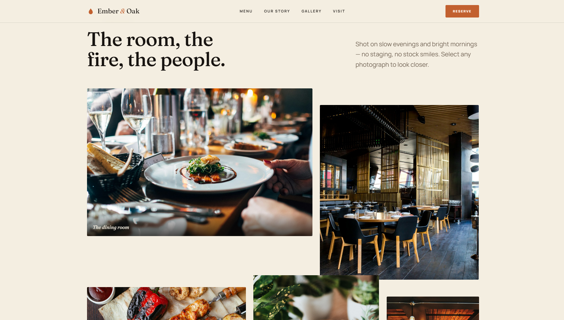 Ember & Oak — Restaurant Website screenshot 5