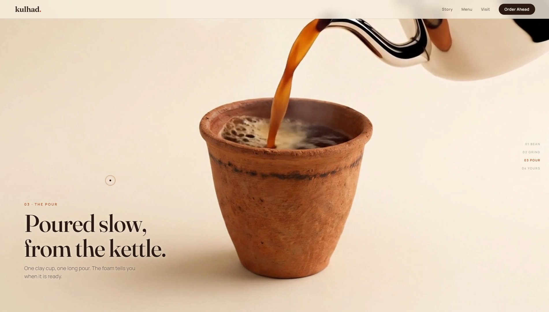 kulhad. — Coffee Website screenshot 3