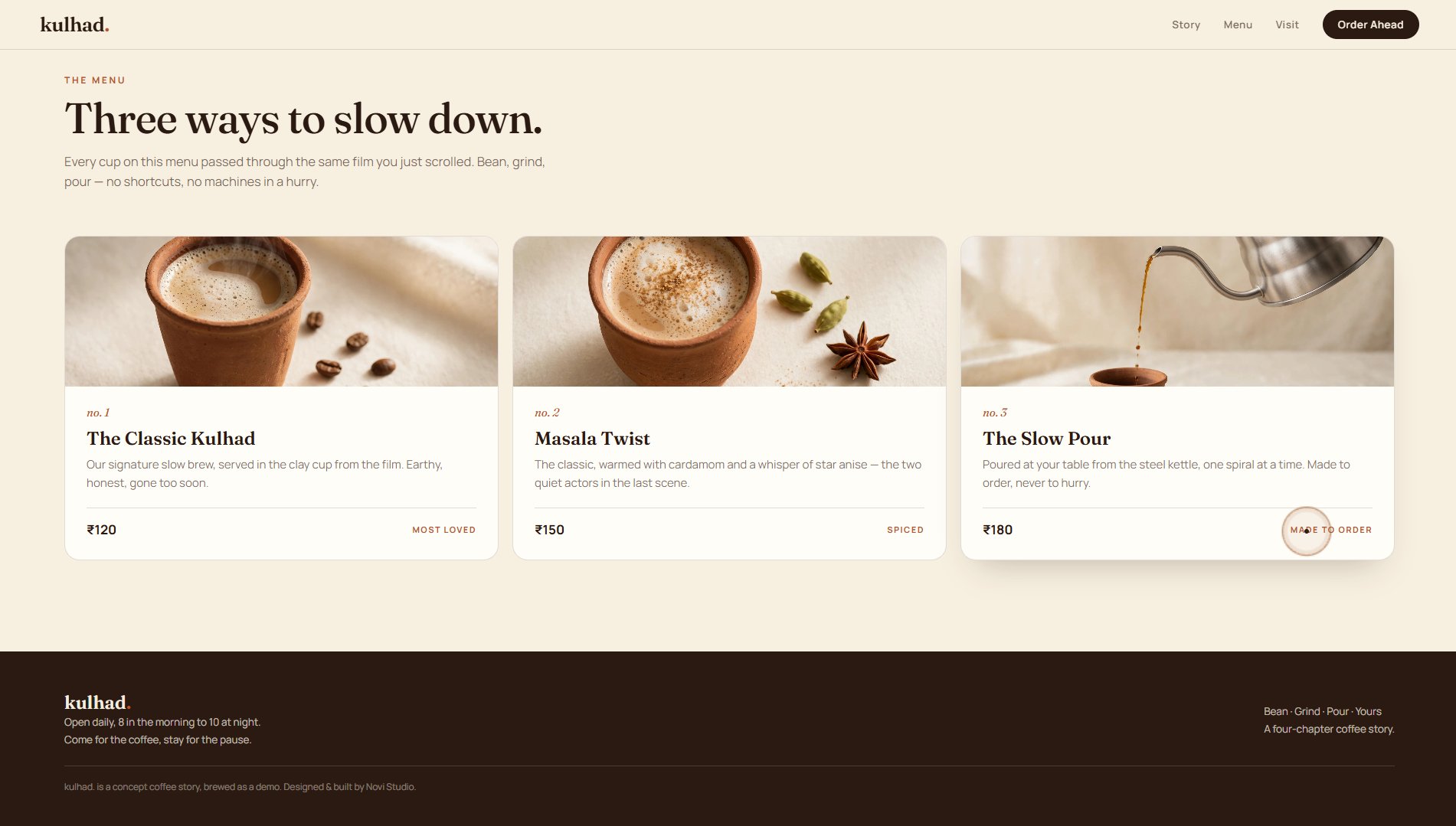 kulhad. — Coffee Website screenshot 5