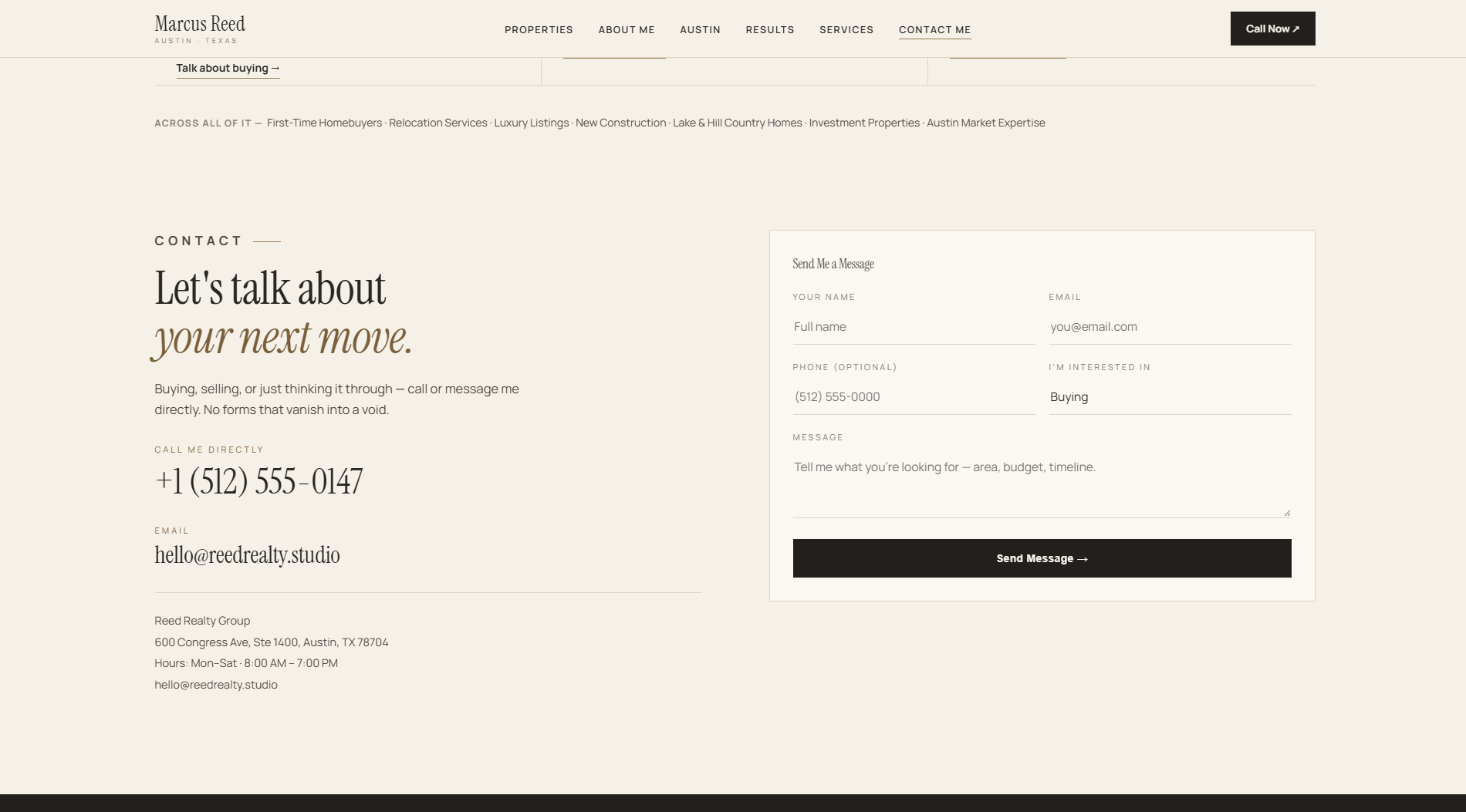 Marcus Reed — Realtor Website screenshot 6