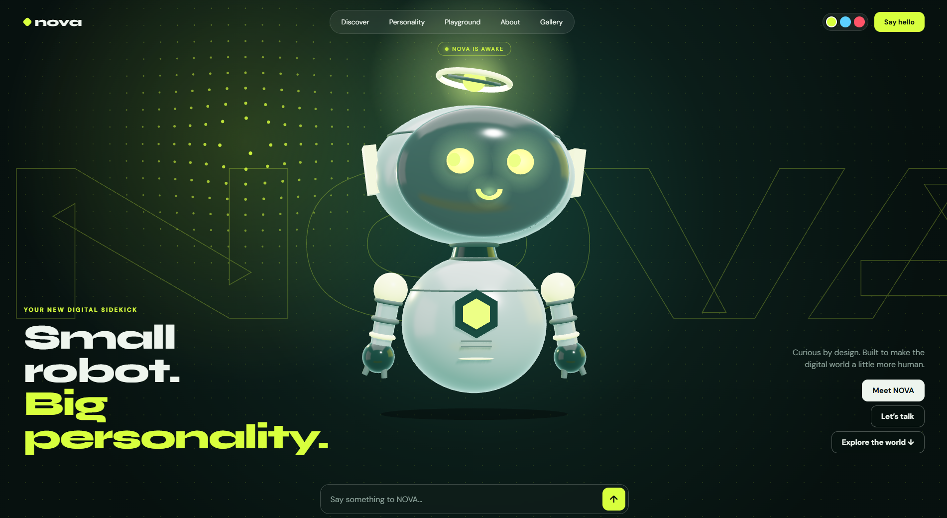 NOVA — Robot Website screenshot 1