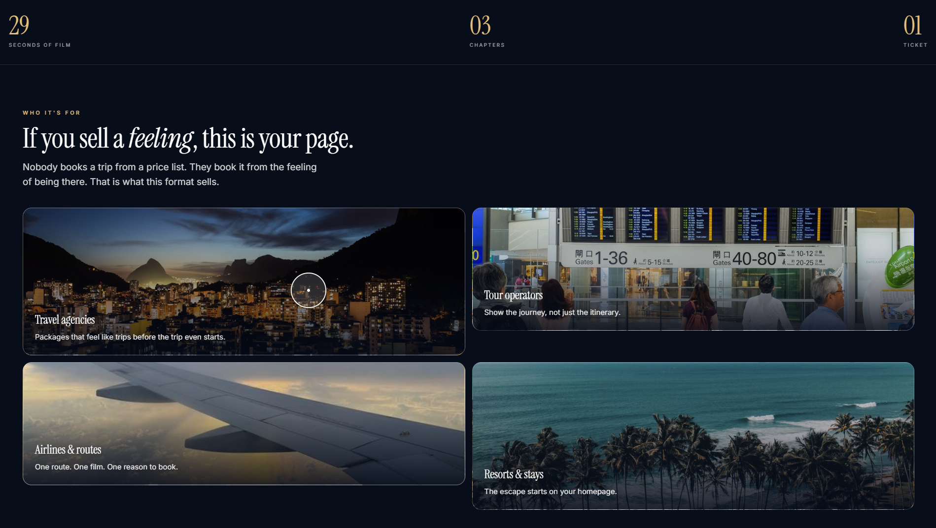 ONE TICKET — Travel Website screenshot 3