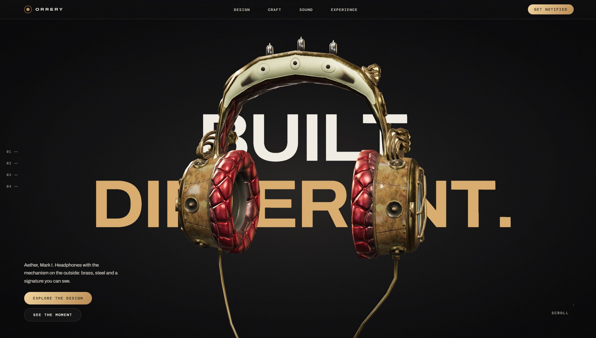 Orrery Aether — 3D Product Website screenshot 1
