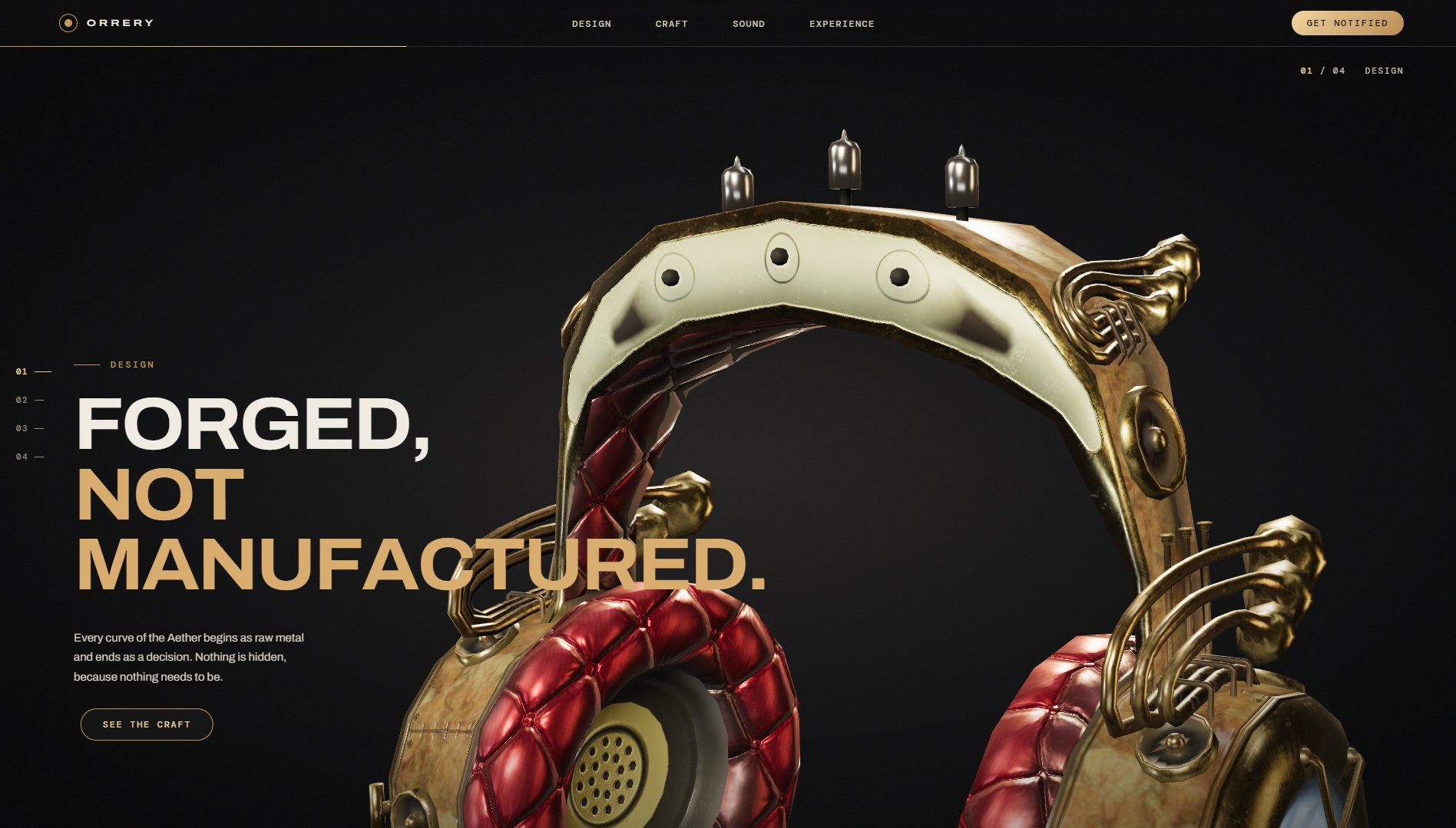 Orrery Aether — 3D Product Website screenshot 2
