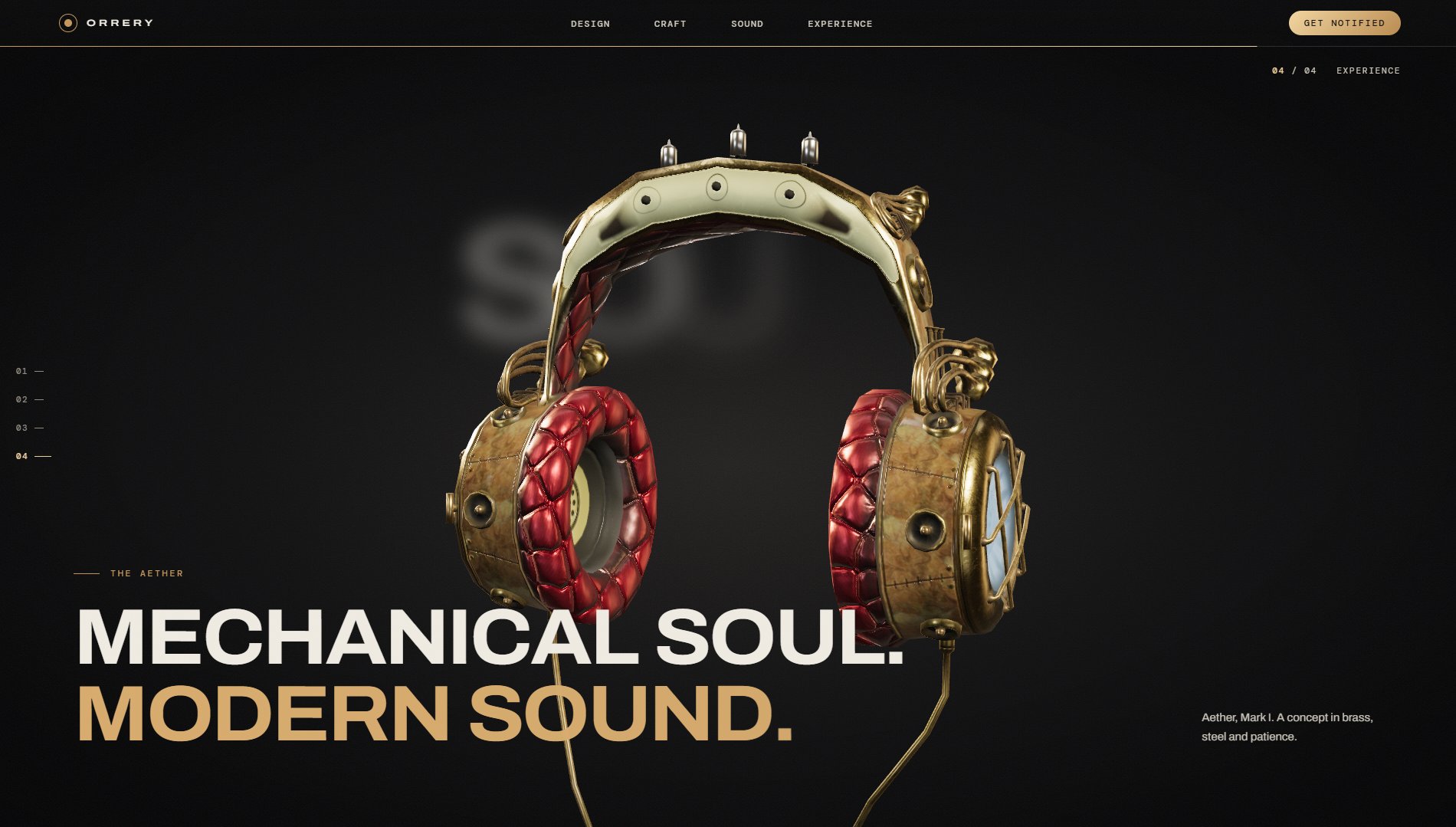 Orrery Aether — 3D Product Website screenshot 5