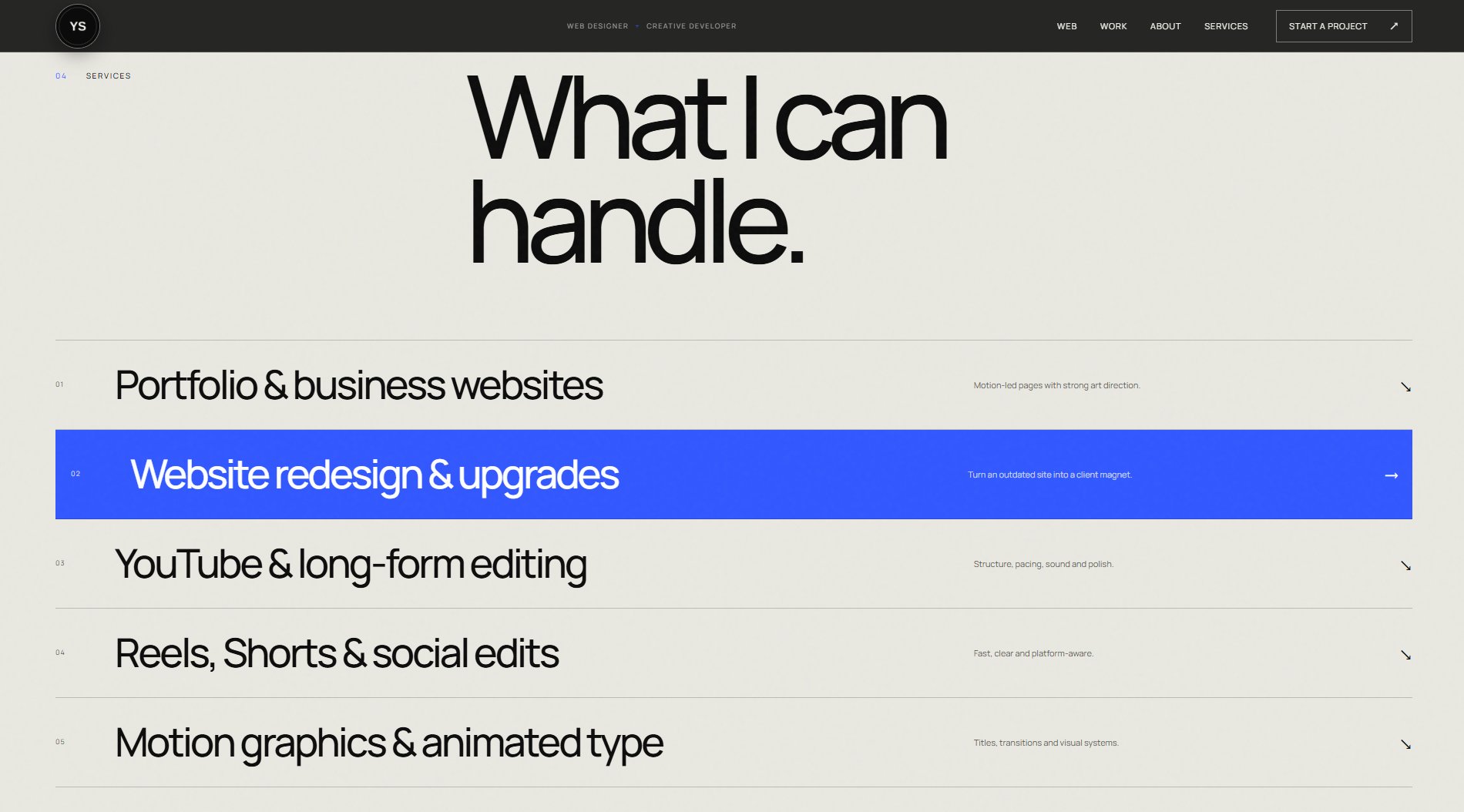Your Studio — Portfolio Website screenshot 5